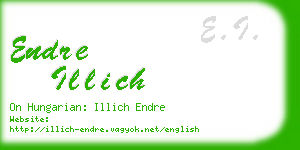 endre illich business card